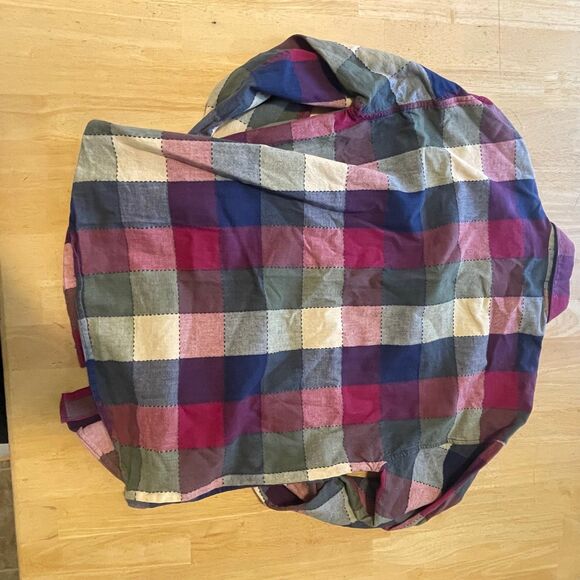 Vintage Oversized Plaid Button-Up Shirt | Retro Flannel | Cozy & Stylish - Picture 4 of 4